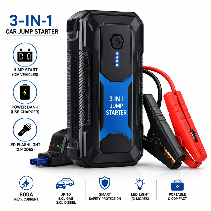 3-in-1 Car Jump Starter