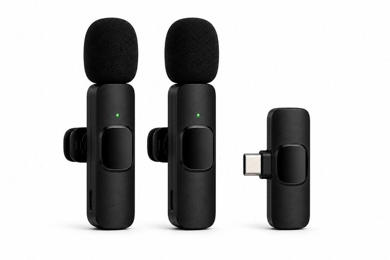 Dual Wireless Lavalier Mic – 2 Pack