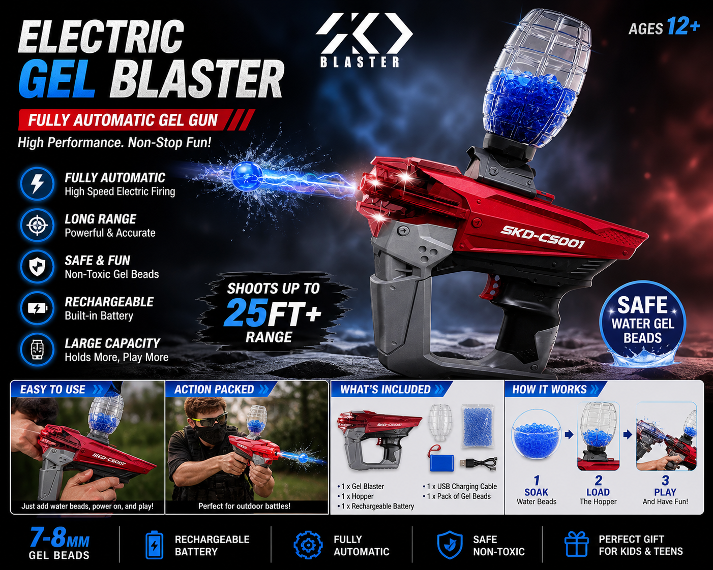 Electric Gel Blaster Gun
